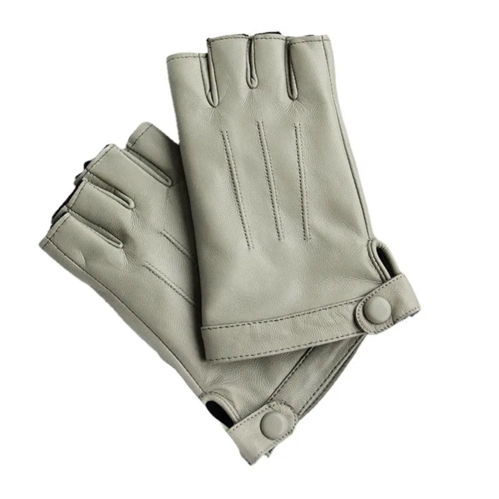 Ambesi Leather Fingerless Gloves